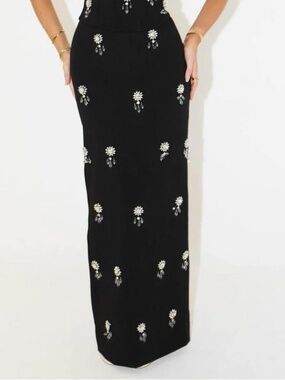 NWT Armiea Ultimate Muse Crystal Maxi Skirt - XL